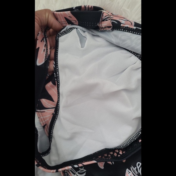 Plus size vintage floral woman swim suit top quality bathing suit v-neck over - Picture 4 of 7